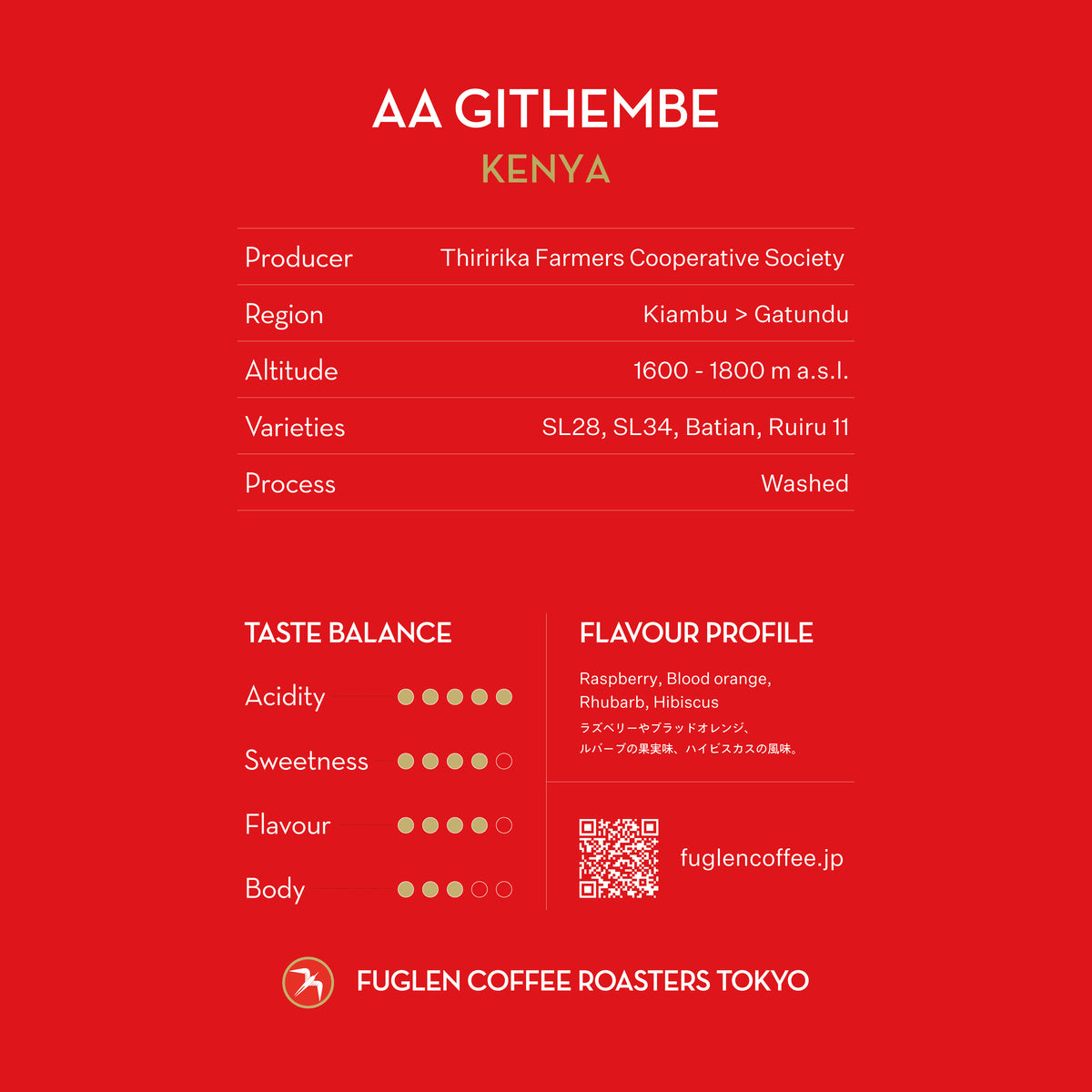 【終売】AA GITHEMBE / KENYA